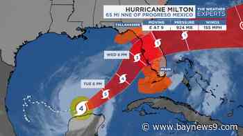 Category 5 Hurricane Milton moves closer to Florida with 155 mph winds