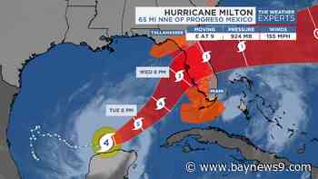 Hurricane Milton to fluctuate in strength as it moves closer to Florida