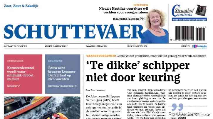 De nieuwe Schuttevaer is uit: ‘Te dikke’ schipper niet door keuring en sluizennieuws