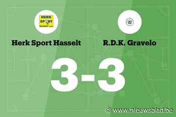 Gravelo speelt gelijk in uitwedstrijd tegen Herk Sp.