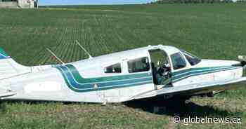 Pilot ‘unable to stop,’ crash lands on an Ontario farm field