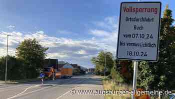 Ortsdurchfahrt von Buch wegen Straßenbau gesperrt