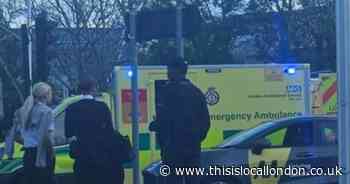 Woman taken to hospital after crash in Thamesmead