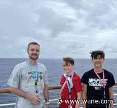 Fort Wayne family on cruise ship near Milton's path