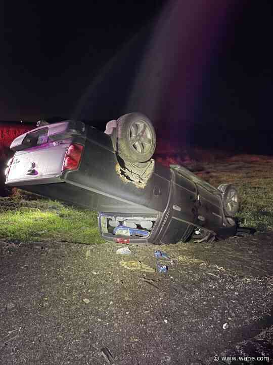 Pickup flips onto roof after driver tries to avoid hitting deer in DeKalb County