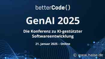 heise-Angebot: Softwareentwicklung mit KI: Online-Konferenz betterCode() GenAI startet 2025