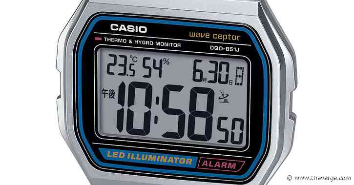 Casio super-sized a classic digital watch to create this retro desk clock