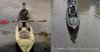 Blyth boy goes out in kayak on flooded streets 12 years after dad on 'Thunder Thursday'