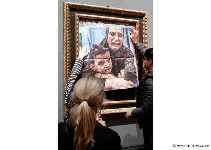Activists Cover Picasso’s ‘Motherhood’ Painting with Image of Gazan Mother and Child