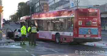 ‘Heroic efforts’: Toronto bus operator pulls driver from burning car after crash
