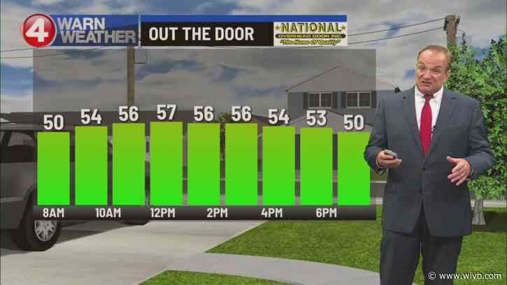 Showers taper tonight; dry and cool Thursday