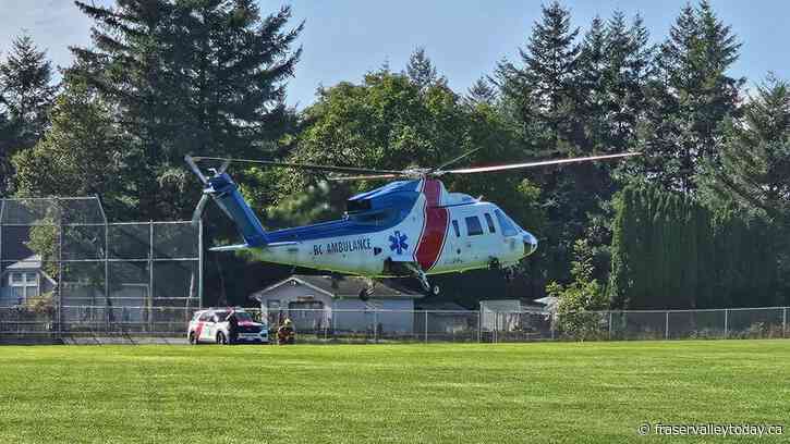 Chilliwack patient airlifted after incident in Majuba Hill Wednesday morning