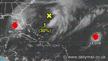 Meteorologists now tracking two MORE tropical storms over the Atlantic as Hurricane Milton barrels toward Florida