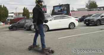 B.C. man gets $598 ticket for no insurance on his electric skateboard