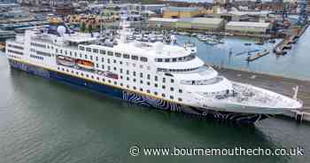 PICTURES: Large 15,000 tonne cruise ship docks in Port of Poole