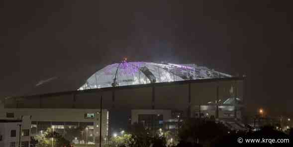 Video: Wind tears roof off Tropicana Field, home of the Rays