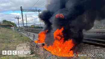 Trains 'severely impacted' by fire near rail tracks