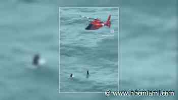 Video shows Coast Guard rescue man clinging to cooler in the Gulf of Mexico