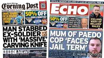 Man stabbed ex-soldier with 'massive' carving knife