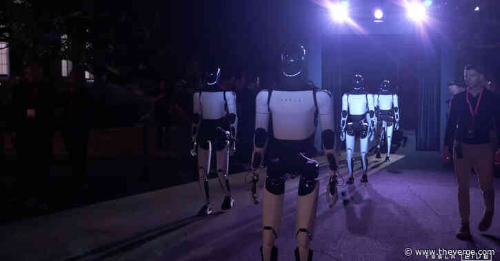 Tesla’s Optimus bot makes a scene at the robotaxi event