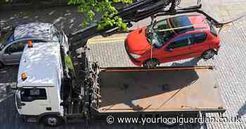 The postcodes with the highest number of clamped untaxed vehicles in Sutton