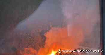 Huge fire breaks out at warehouse in Birkenhead