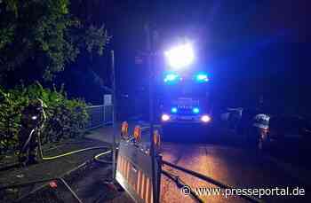 FW-EN: Mobile Toilettenkabine brannte in voller Ausdehnung - Nächtlicher Einsatz am Leharweg