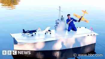 YouTuber fulfils dream with foam aircraft carrier