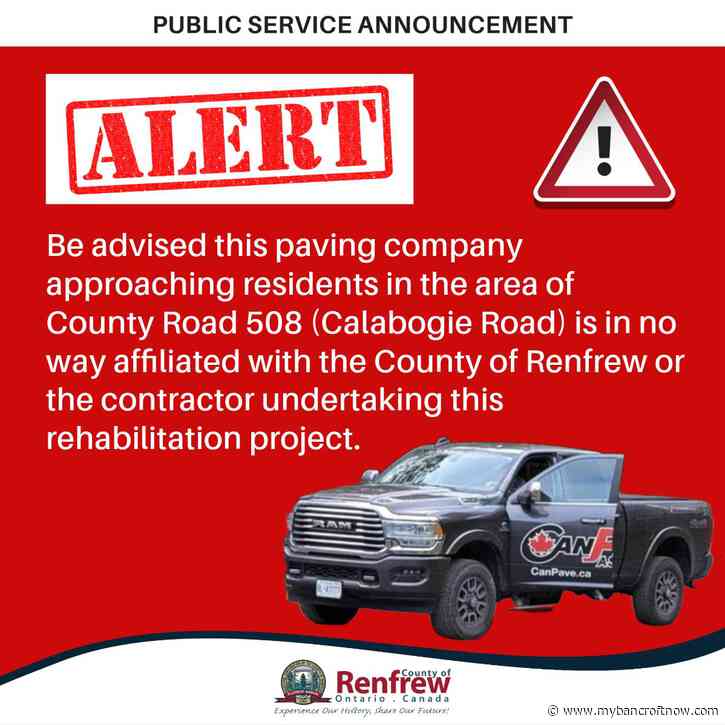 Renfrew County warns residents about paving company 