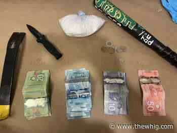 Substances, weapons seized by Kingston Police downtown