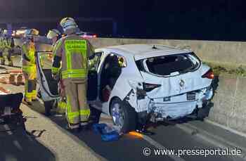 FW-GLA: Verkehrsunfall auf der BAB2- LKW kollidiert mit PKW