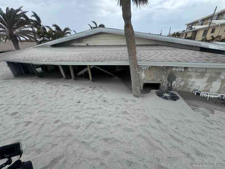 Venice Beach home buried in sand after Milton
