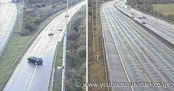 M25 blocked after pedestrian spotted walking on motorway