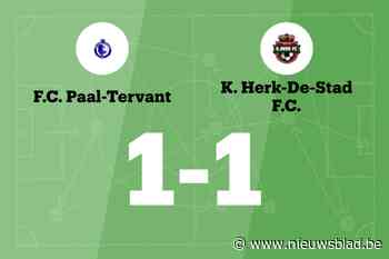 Paal-Tervant B speelt thuis gelijk tegen Herk FC B