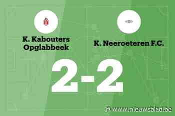 Neeroeteren sleept gelijkspel uit de brand in de uitwedstrijd tegen Opglabbeek B
