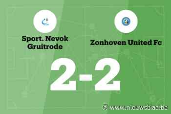 Gruitrode en Zonhoven Utd. delen de punten