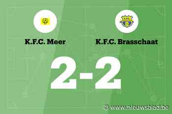 Brasschaat speelt gelijk in uitwedstrijd tegen Meer