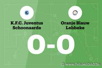 Doelpuntloos gelijkspel tussen Juventus Schoonaarde B en OB Lebbeke