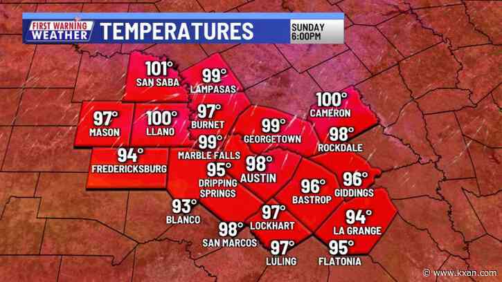 Near record-high temperatures with sunshine