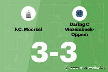 Wezembeek-Oppem sleept gelijkspel uit de brand in de uitwedstrijd tegen Moorsel B
