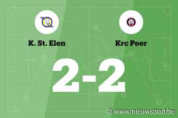 St. Elen speelt gelijk in thuiswedstrijd tegen RC Peer