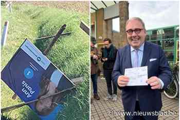 LIVE DENDERSTREEK. Vandalen viseren campagneborden van burgemeester, stemopnemers zitten met vingers te draaien