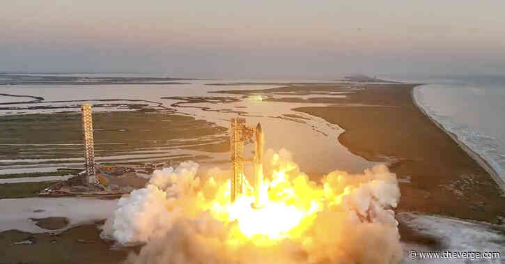 SpaceX launches Starship and catches its Super Heavy booster for the first time
