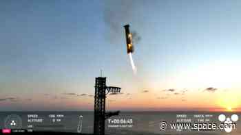 SpaceX catches giant Starship booster during historic Flight 5 rocket launch and landing (video)