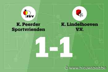 Peer SV speelt thuis gelijk tegen Lindelhoeven B