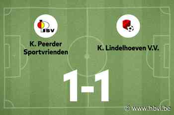 Peer SV en Lindelhoeven B eindigt op 1-1
