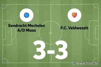 Zegereeks Veldwezelt ten einde door gelijkspel tegen E. Mechelen a/d Maas B