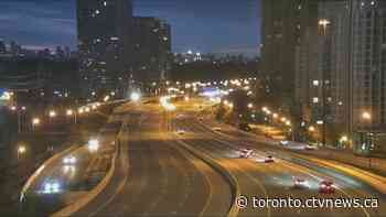 Stretch of WB Gardiner closed after vehicle slams into fire truck