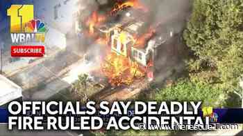 Blaze that killed Baltimore firefighters is considered accidental