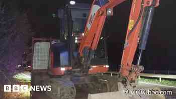 Stolen digger found 20 minutes after it was taken